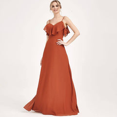 Burnt Orange CONVERTIBLE Bridesmaid Dress-ZOLA - RongMoon