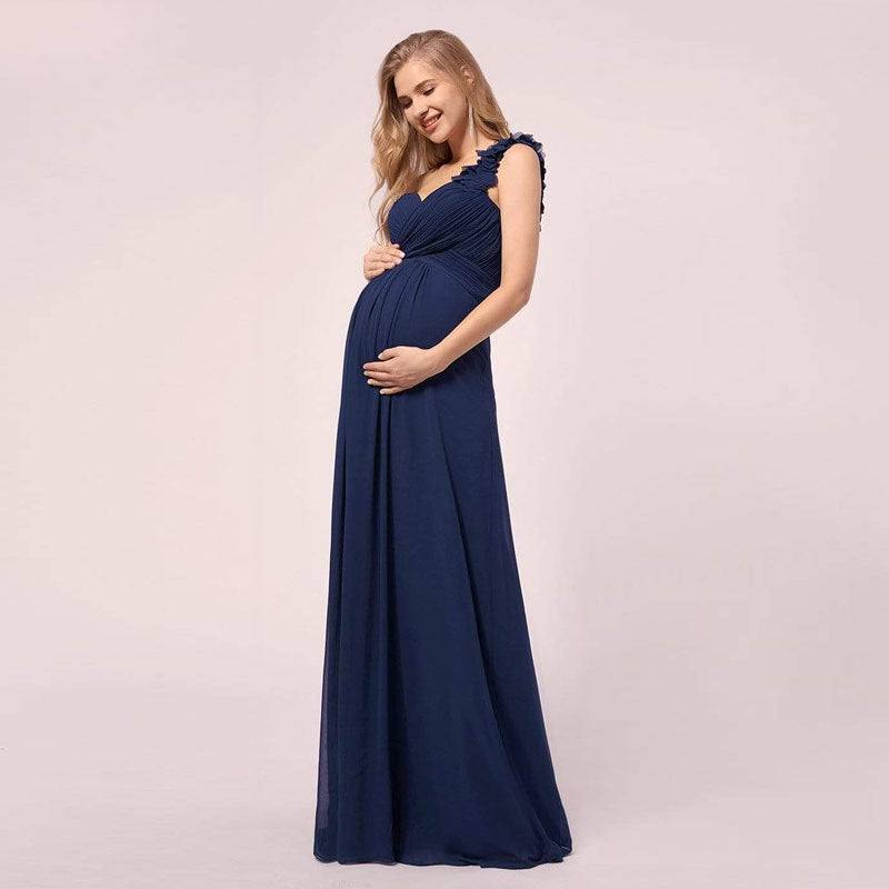 Plus Size Navy Blue Maternity Dresses-Jolie - RongMoon