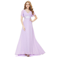 Custom-Made Lilac Ruffle Pleated Bridesmaid Dresses-Mei - RongMoon