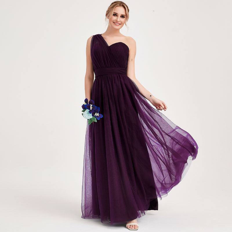 Dark Purple MULTI WAY Sweetheart Tulle Bridesmaid Dress-ALICE - RongMoon