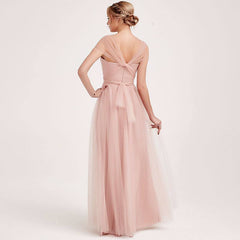 Dusty Pink MULTI WAY Sweetheart Tulle Bridesmaid Dress-ALICE - RongMoon