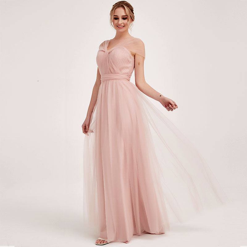Dusty Pink MULTI WAY Sweetheart Tulle Bridesmaid Dress-ALICE - RongMoon