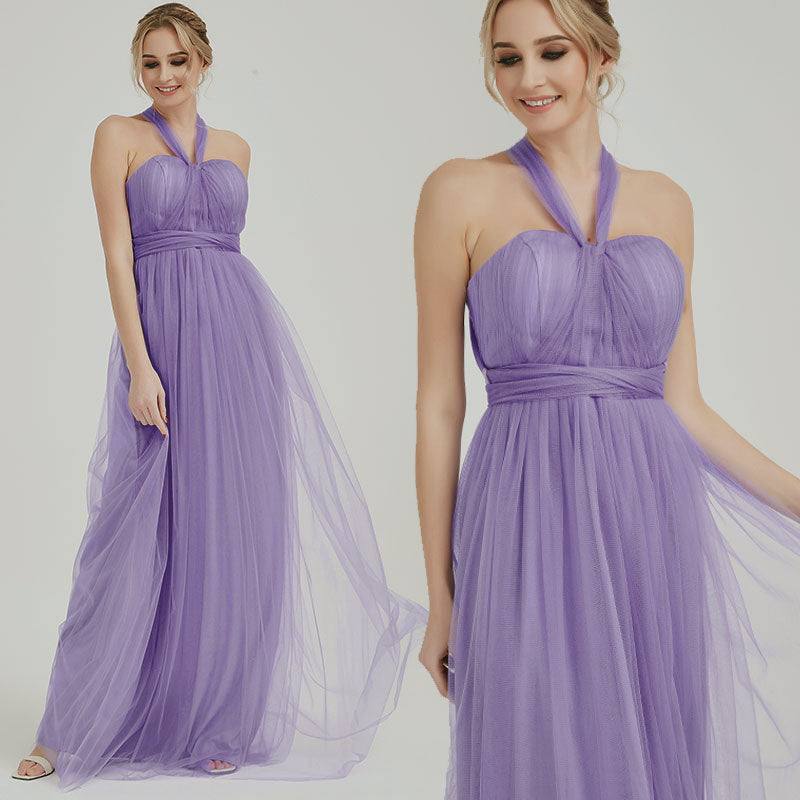 Dusty Purple MULTI WAY Sweetheart Tulle Bridesmaid Dress-ALICE - RongMoon
