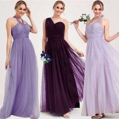 Mix Match Purple MULTI WAY Sweetheart Tulle Bridesmaid Dress-ALICE - RongMoon