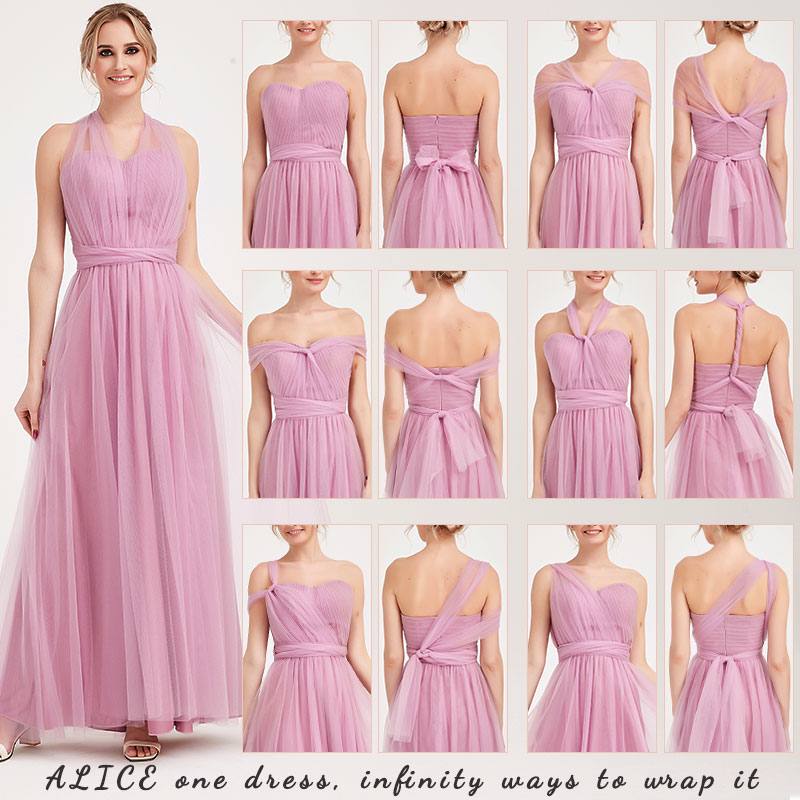 Dark Purple MULTI WAY Sweetheart Tulle Bridesmaid Dress-ALICE - RongMoon