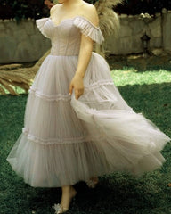 Tulle Corset Off The Shoulder Cottagecore Dress