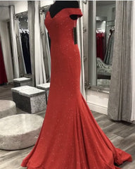 Sparkle Mermaid Off The Shoulder Prom Dresses