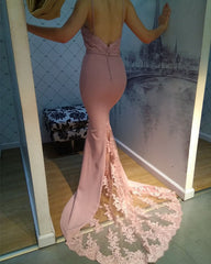 Sweetheart Mermaid Prom Dresses Lace Train
