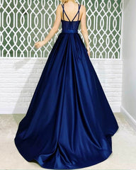 Navy Blue Sequin Corset Ball Gown With Criss Neck