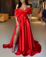 Red Split Gown