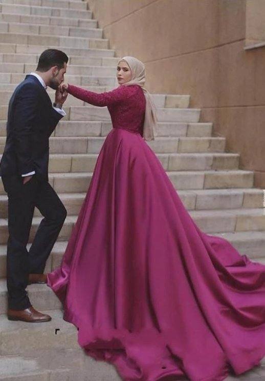 Detachable Muslim Evening Dresses Sheath Long Sleeves Lace Beaded Islamic Dubai Saudi Arabic Long Formal Evening Gown - RongMoon