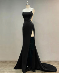 Sexy Mermaid Open Back Dresses With Slit