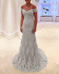 Mermaid Off The Shoulder Lace Dresses Elegant