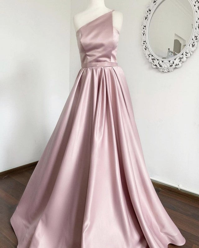 Stylish Satin Prom Dresses Long Strapless
