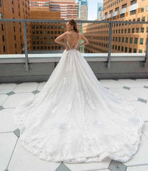 Detachable Wedding Dresses Mermaid Spaghetti Straps Tulle Lace Backless Dubai Arabic Wedding Gown Bridal Dress Vestido De Noiva - RongMoon