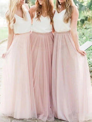 A-Line Bridesmaid Dress V Neck Sleeveless Sexy Floor Length Chiffon with Lace / Pleats - RongMoon