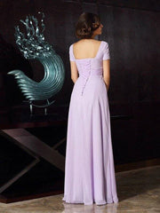 A-Line/Princess Square Beading Sleeveless Long Chiffon Mother of the Bride Dresses - RongMoon