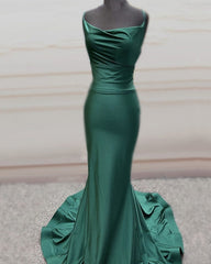 Sexy Open Back Mermaid Bridesmaid Dresses Spaghetti Straps