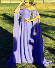 Cape Sleeves Formal Dresses Flowers Sweetheart