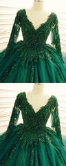 Green Wedding Dresses Ball Gown prom dress   cg18031