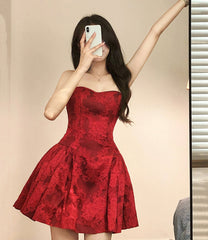 Short Homecoming Dresses CUTE A LINE SHORT PARTY DRESS   cg18037