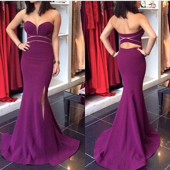 Sweetheart Mermaid Prom Dress, Formal Gown Cut Out Back   cg18228