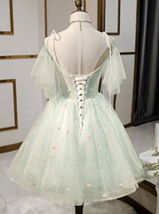 Beautiful Beads Tulle Sweetheart Neckline Ball Gown Homecoming Dresses   cg19377