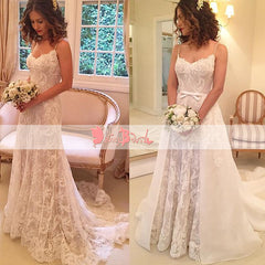 Fashion Convertible Spaghetti Strap Detachable Over Layer Gorgeous Fully Lace  Wedding Dresses,DB0120