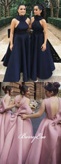 Lovely Satin A-line Long Bridesmaid Dresses, Wedding Guest Dresses - RongMoon