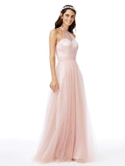 Sheath / Column Bridesmaid Dress Sweetheart Neckline Sleeveless Elegant Floor Length Stretch Satin / Sequined with Sequin - RongMoon